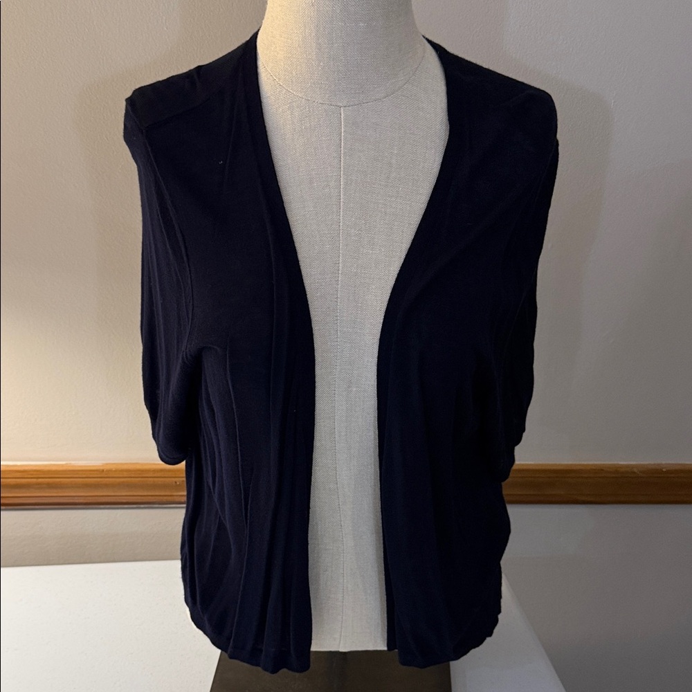 Talbots Short-Sleeve Navy Women's Cardigan